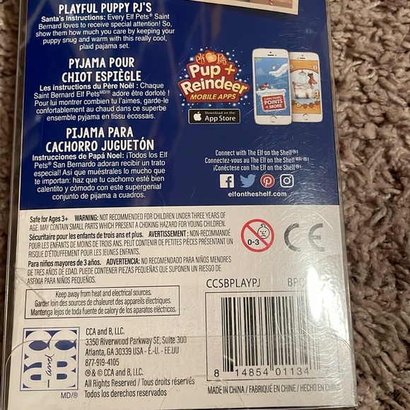 ELF ON THE SHELF SANTAS SAINT BERNARD PET PLAYFUL PUPPY PJ'S PLAID PAJAMAS - Picture 6 of 7